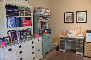 Craft room organization, sewing room organization, quilt